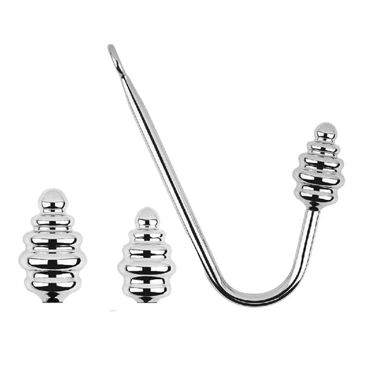 Ribbed Screw-in Hook Anal 8826 GreatBenefit Set 0727